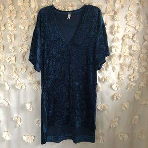 Free People velvet oversized tunic